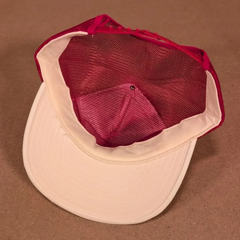 Vintage 80s True Value Hardware Stores Hat Red White Mesh Snapback Trucker Cap